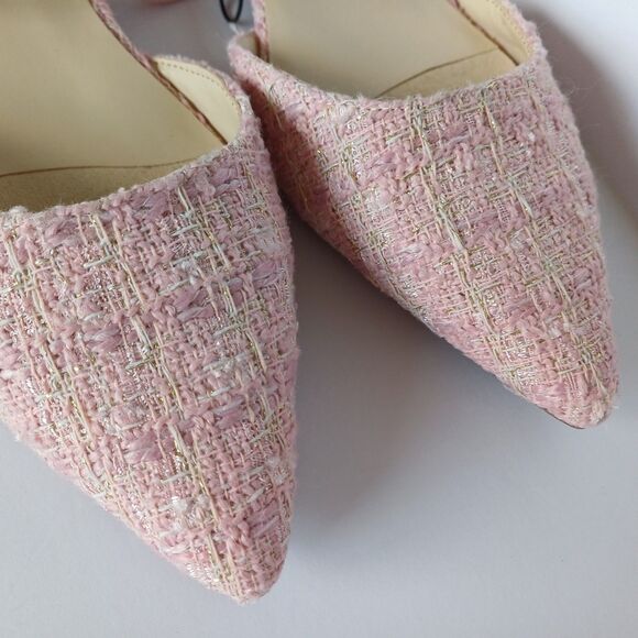 Nine West Light Pink Flat Pointy Shoes Sz 7 New - Picture 1 of 5